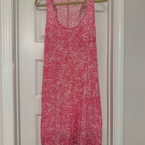 Lilly Pulitzer Pink and White Maxi Dress